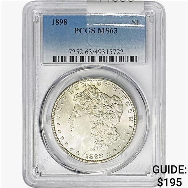 1898 Morgan Silver Dollar PCGS MS63