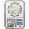 Image 2 : 1884 Morgan Silver Dollar NGC MS64