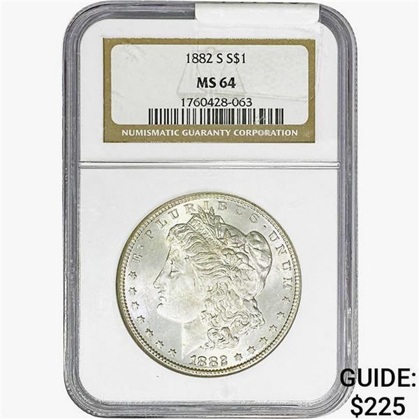 1882-S Morgan Silver Dollar NGC MS64