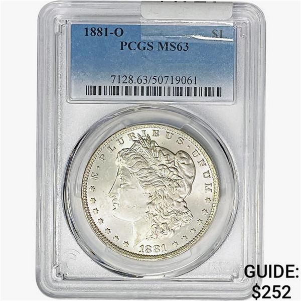 1881-O Morgan Silver Dollar PCGS MS63