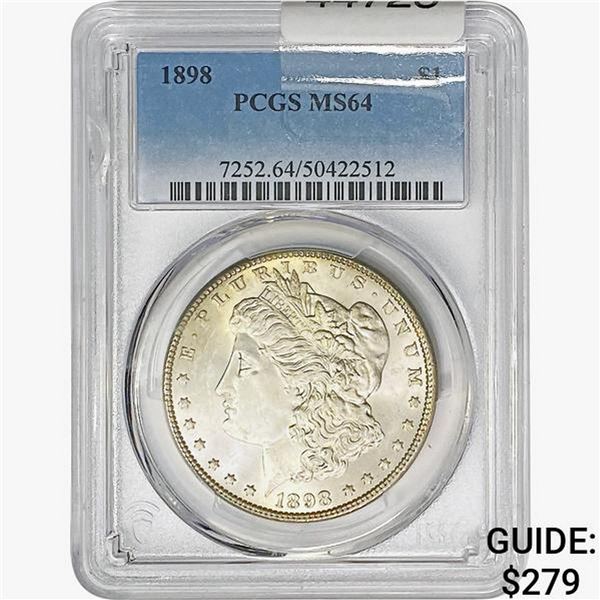 1898 Morgan Silver Dollar PCGS MS64