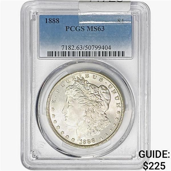 1888 Morgan Silver Dollar PCGS MS63