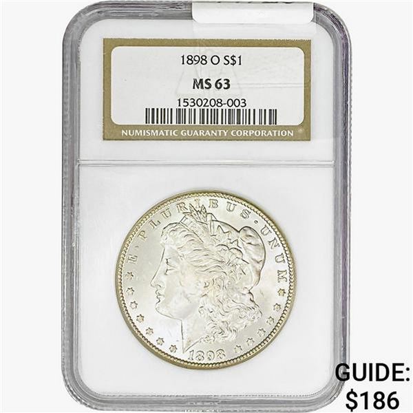 1898-O Morgan Silver Dollar NGC MS63