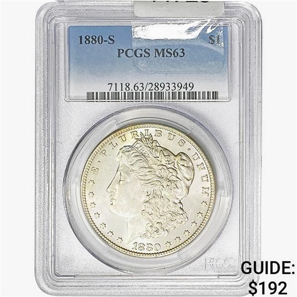 1880-S Morgan Silver Dollar PCGS MS63