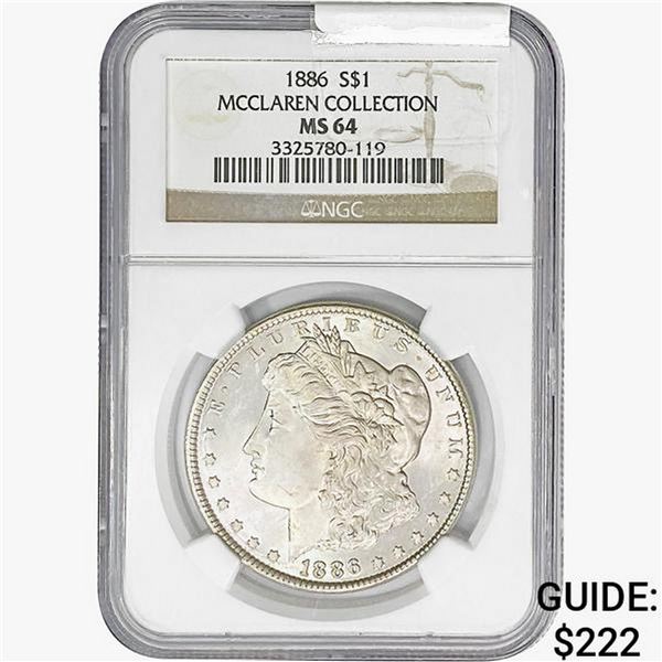 1886 Morgan Silver Dollar NGC MS64