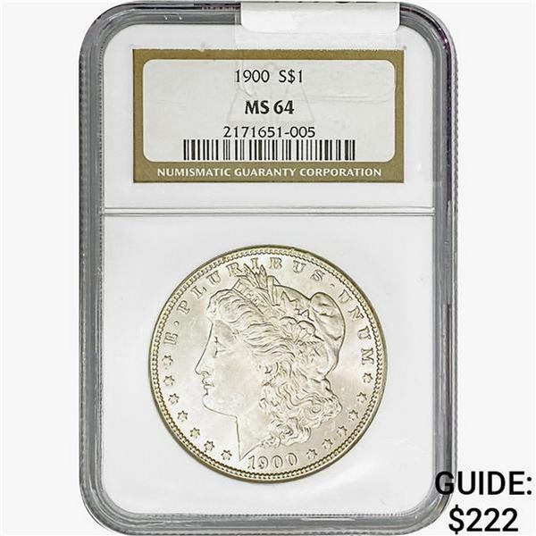 1900 Morgan Silver Dollar NGC MS64
