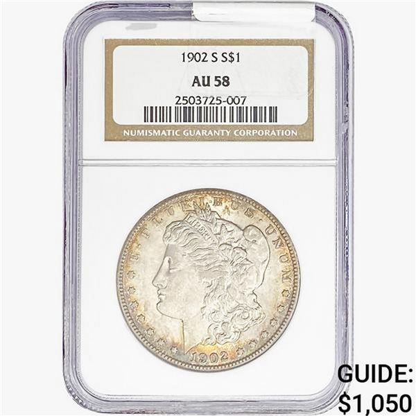 1902-S Morgan Silver Dollar NGC AU58