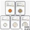 Image 1 : [5] 1940 Varied Coinage Set NGC PF