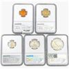 Image 2 : [5] 1940 Varied Coinage Set NGC PF