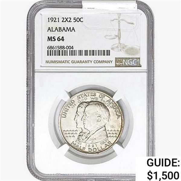 1921 Alabama Half Dollar NGC MS64