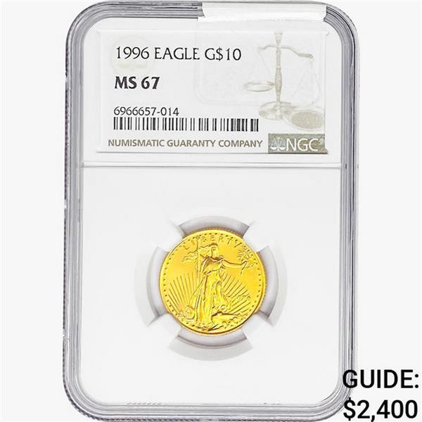 1996 1/4oz $10 AGE NGC MS67