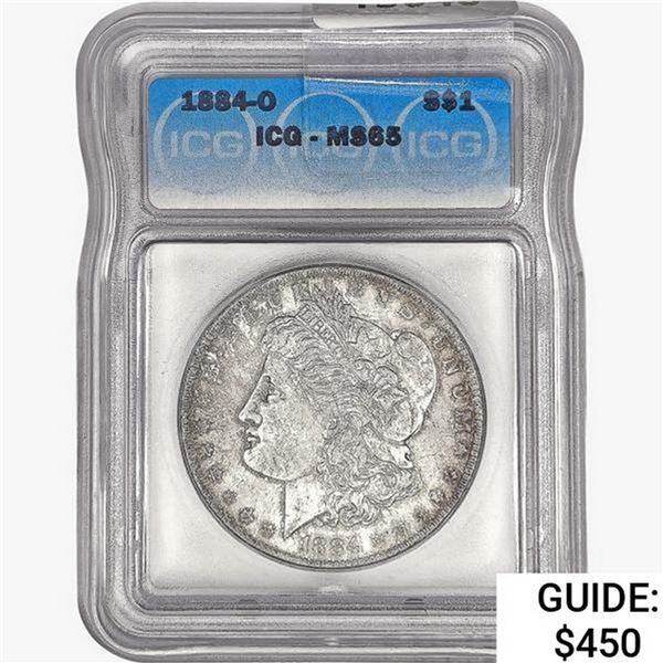 1884-O Morgan Silver Dollar ICG MS65