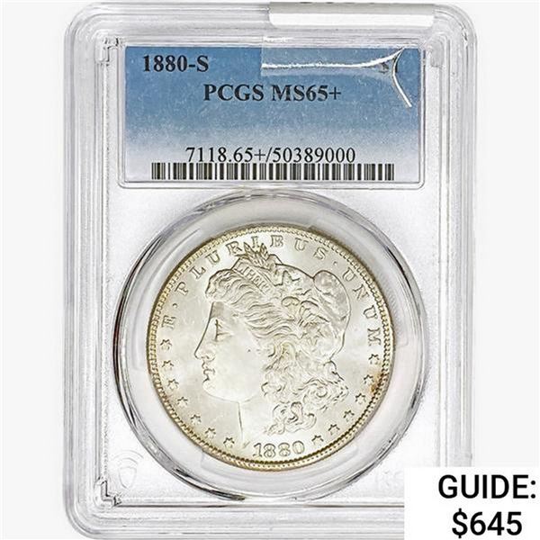 1880-S Morgan Silver Dollar PCGS MS65+
