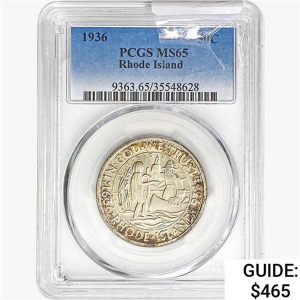 1936 Rhode Island Half Dollar PCGS MS65