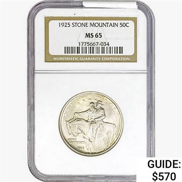 1925 Stone Mountain Half Dollar NGC MS65