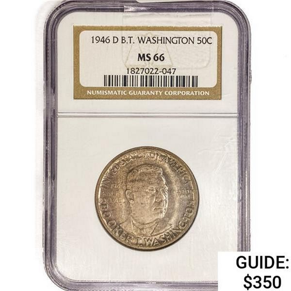 1946-D Booker T Half Dollar NGC MS66