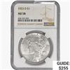 Image 1 : 1923-D Silver Peace Dollar NGC AU58
