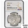 1923-D Silver Peace Dollar NGC AU58