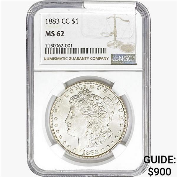 1883-CC Morgan Silver Dollar NGC MS62