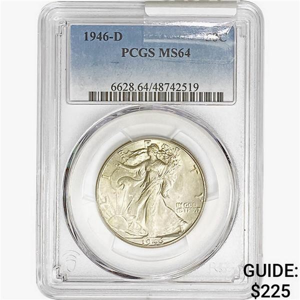1946-D Walking Liberty Half Dollar PCGS MS64