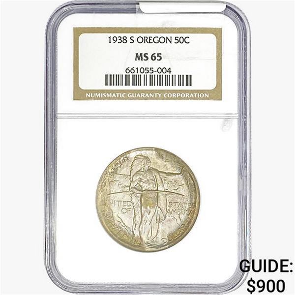 1938-S Oregon Trail Half Dollar NGC MS65