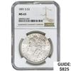 Image 1 : 1891-S Morgan Silver Dollar NGC MS63