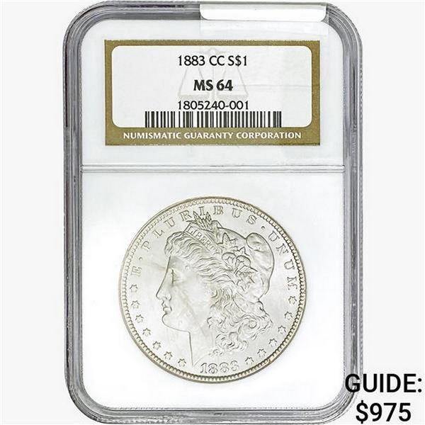 1883-CC Morgan Silver Dollar NGC MS64