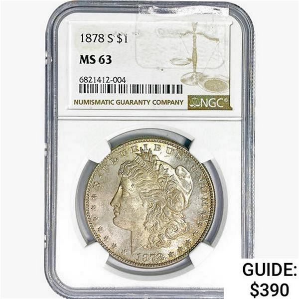 1878-S Morgan Silver Dollar NGC MS63
