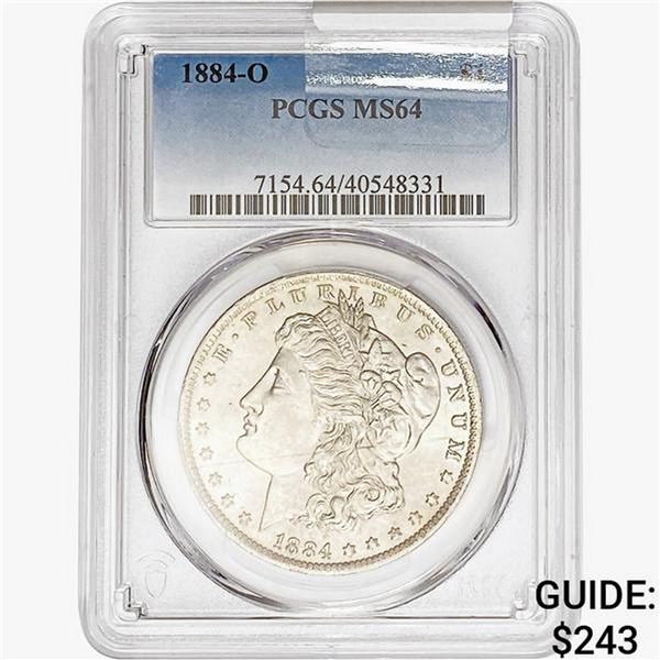 1884-O Morgan Silver Dollar PCGS MS64
