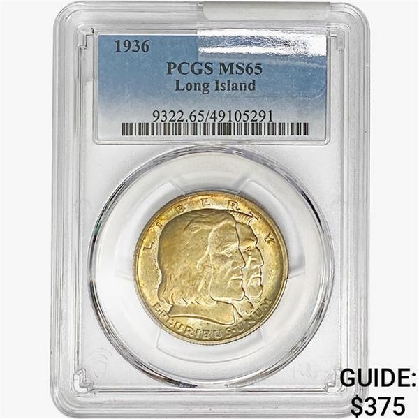 1936 Long Island Half Dollar PCGS MS65