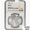 Image 1 : 1881-S Morgan Silver Dollar NGC MS66