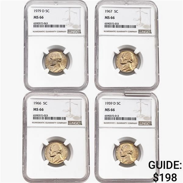 [4]1959-1979 Jefferson Nickel NGC MS66
