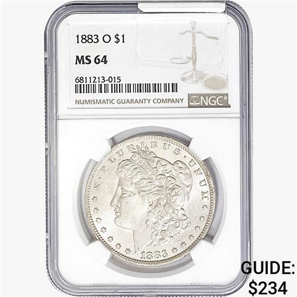1883-O Morgan Silver Dollar NGC MS64