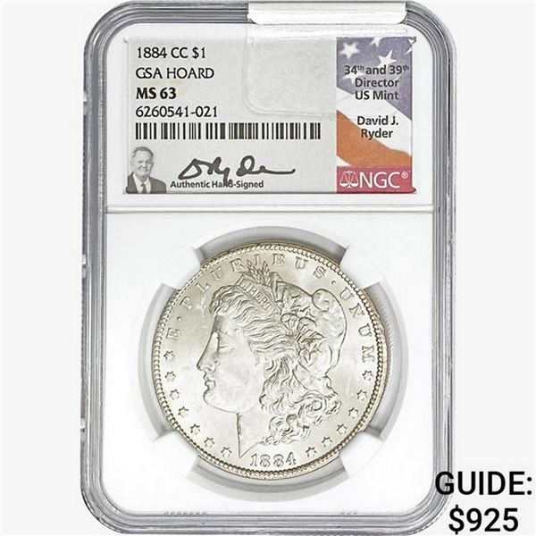 1884-CC Morgan Silver Dollar NGC MS63 GSA