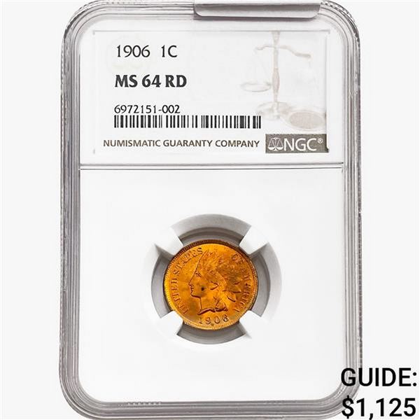 1906 Indian Head Cent NGC MS64 RD