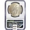 Image 2 : 1923-D Silver Peace Dollar NGC MS60