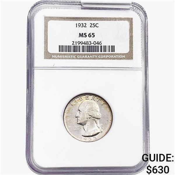 1932 Washington Silver Quarter NGC MS65
