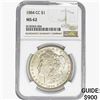 Image 1 : 1884-CC Morgan Silver Dollar NGC MS62