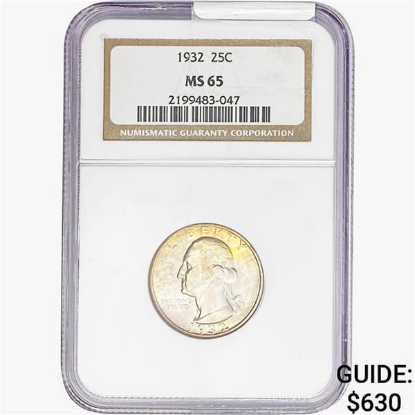 1932 Washington Silver Quarter NGC MS65