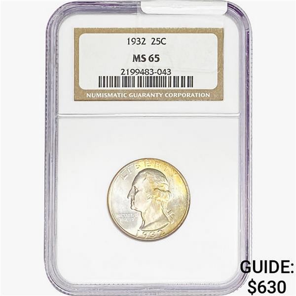 1932 Washington Silver Quarter NGC MS65