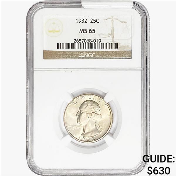 1932 Washington Silver Quarter NGC MS65