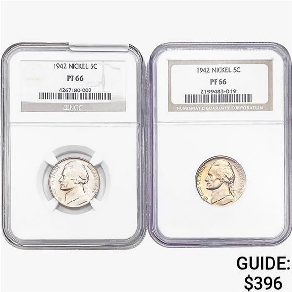 [2]1942 Jefferson Nickel NGC PF66