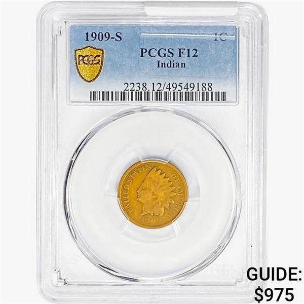 1909-S Indian Head Cent PCGS F12