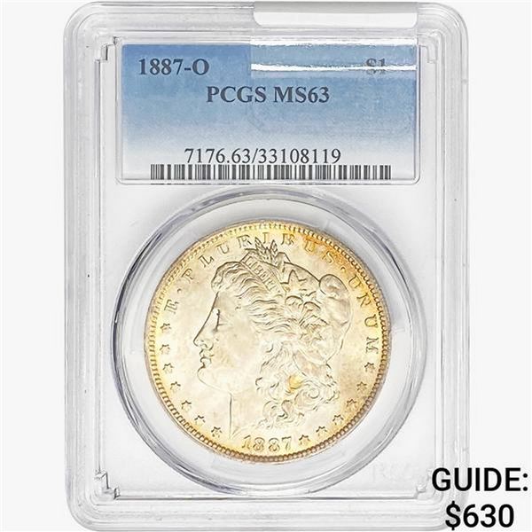 1887-O Morgan Silver Dollar PCGS MS63