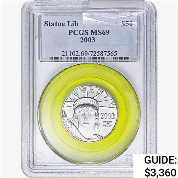2003 1/2oz. Platinum $50 Eagle PCGS MS69