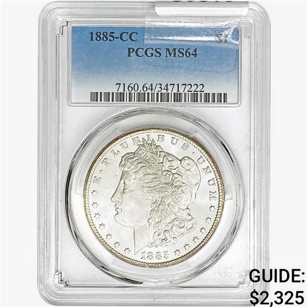 1885-CC Morgan Silver Dollar PCGS MS64