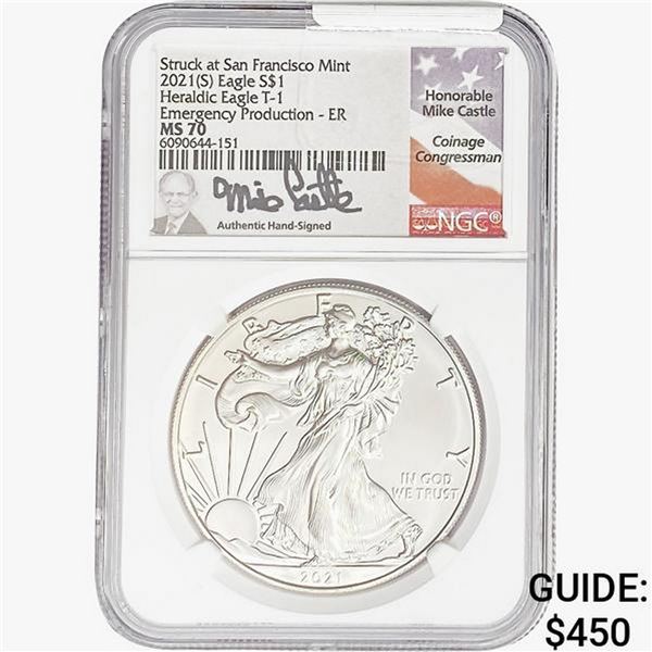 2021-S Silver Eagle NGC MS70
