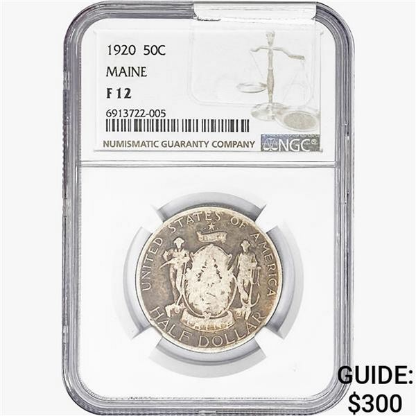 1920 Maine Half Dollar NGC F12