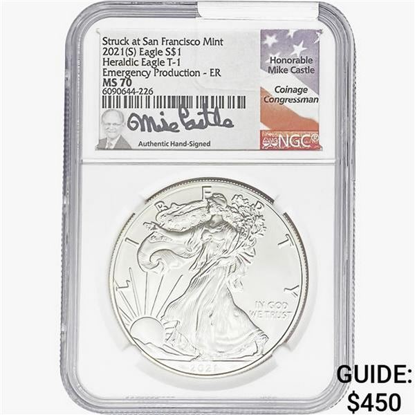 2021-S Silver Eagle NGC MS70