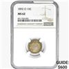 Image 1 : 1892-O Barber Dime NGC MS62